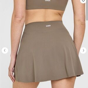 NEW! Oner Active Soft Motion Skort with white logo Moss Brown Medium